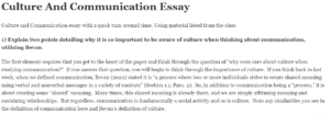 Culture And Communication Essay
